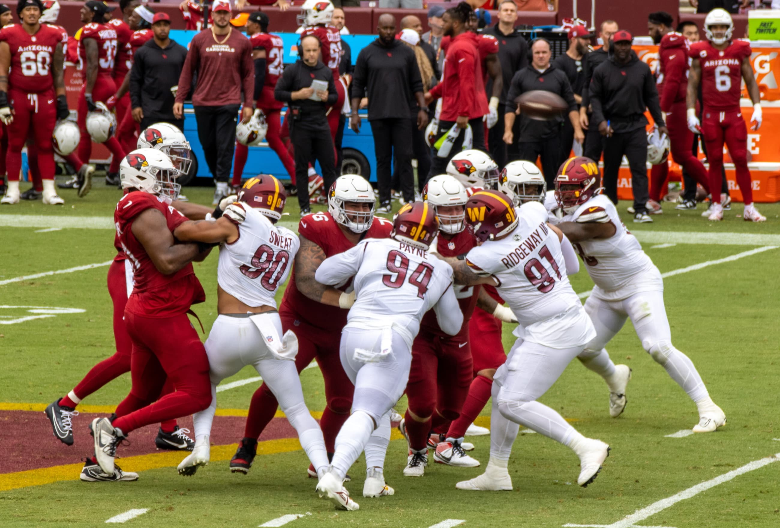 ARZ o line vs WAS d line SEPT2023