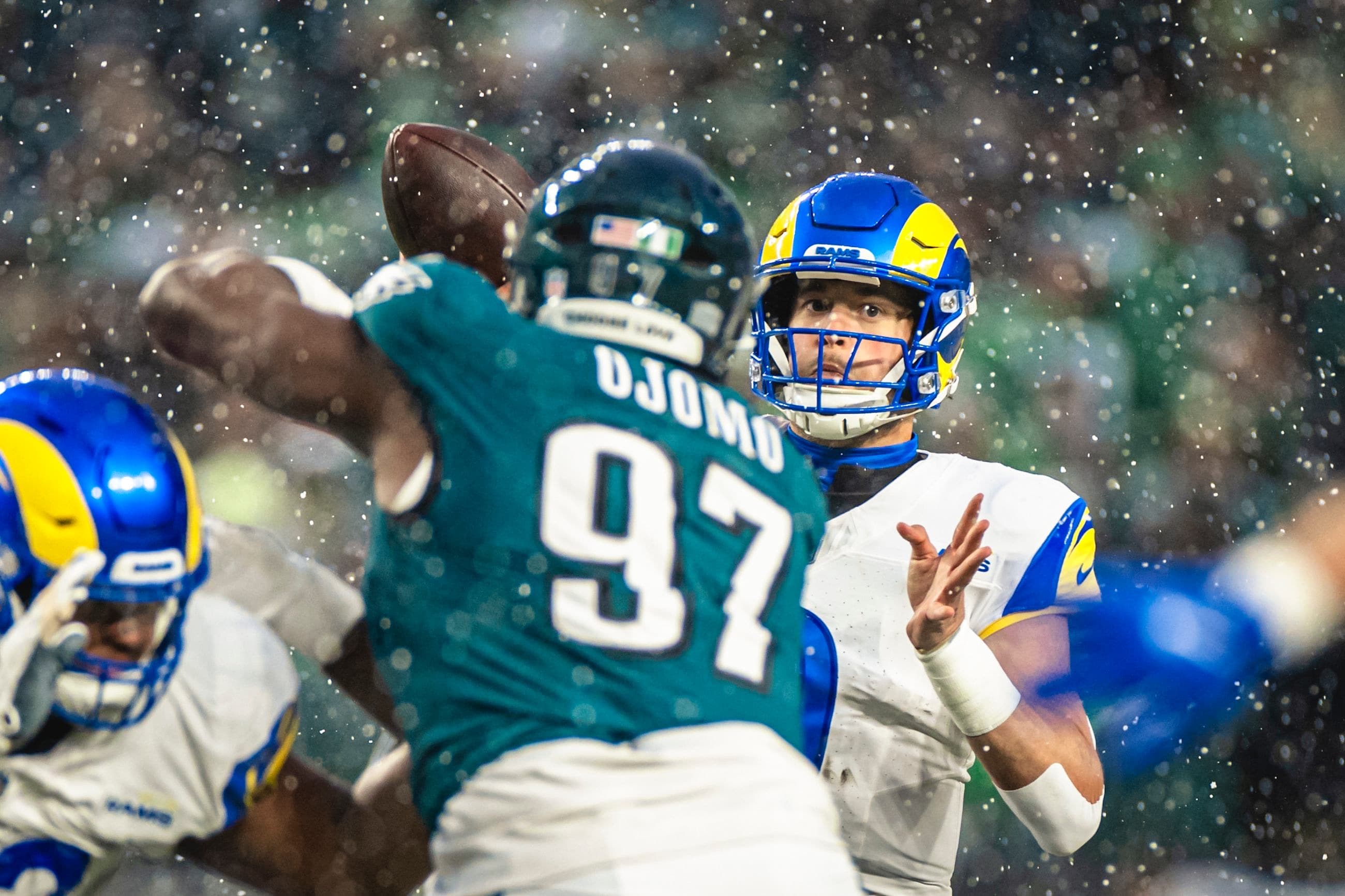 The Los Angeles Rams take on the Philadelphia Eagles in the Divisional round of the 2024 NFL post season.