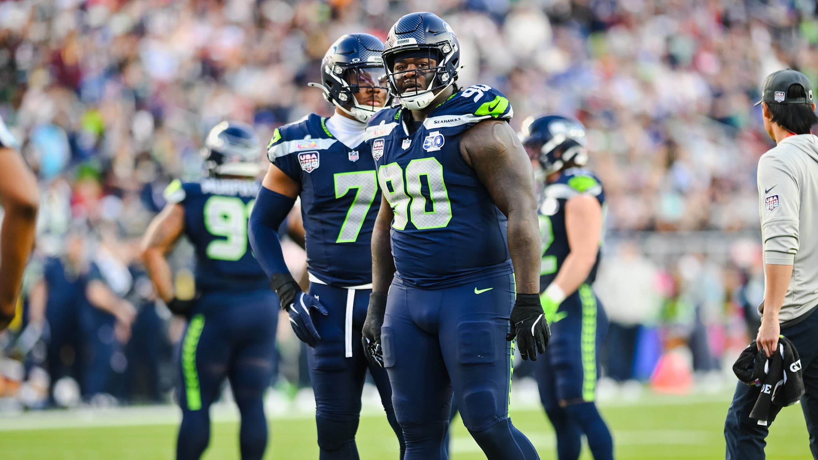 Seattle Seahawks vs. New England Patriots in Super Bowl LX on Sunday, February 8, 2026 at Levi's Stadium.