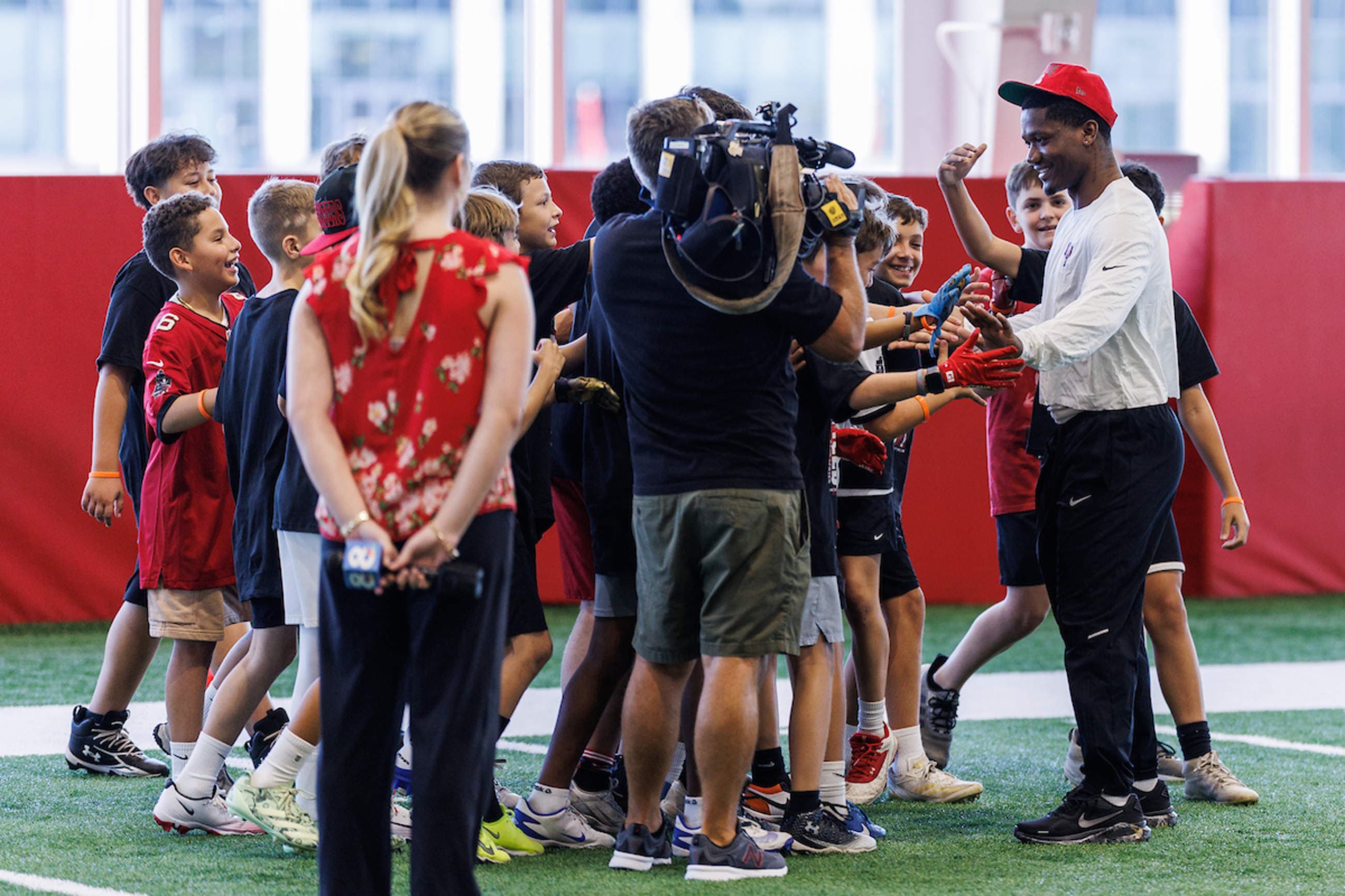TAMPA, FL   June 05, 2026   Running Back Bucky Irving #7 of the Tampa Bay Buccaneers during Baker Mayfield Youth Football Camp at AdventHealth Training Center. Photo By Doug DeFelice/Tampa Bay Buccaneers