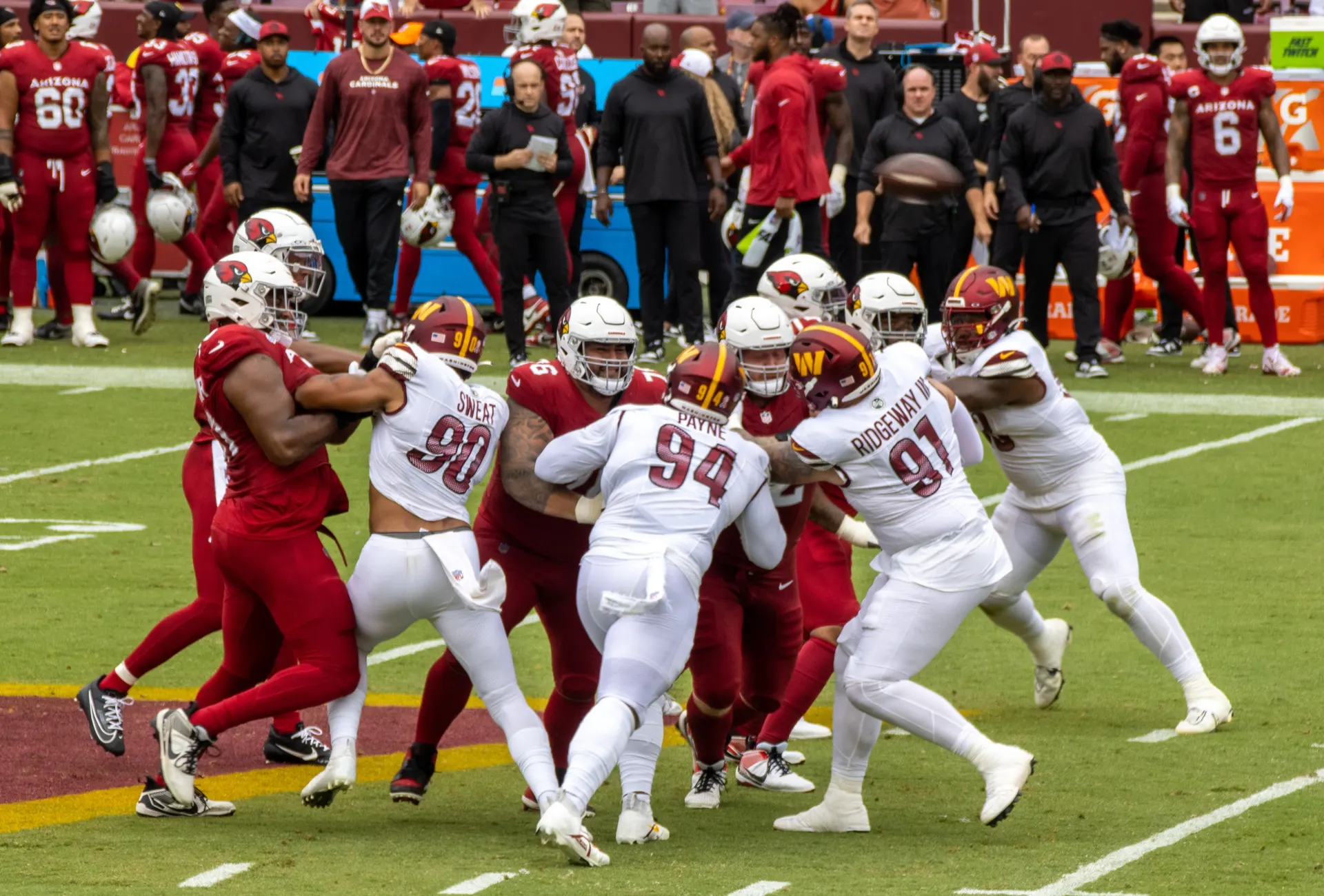 ARZ o line vs WAS d line SEPT2023
