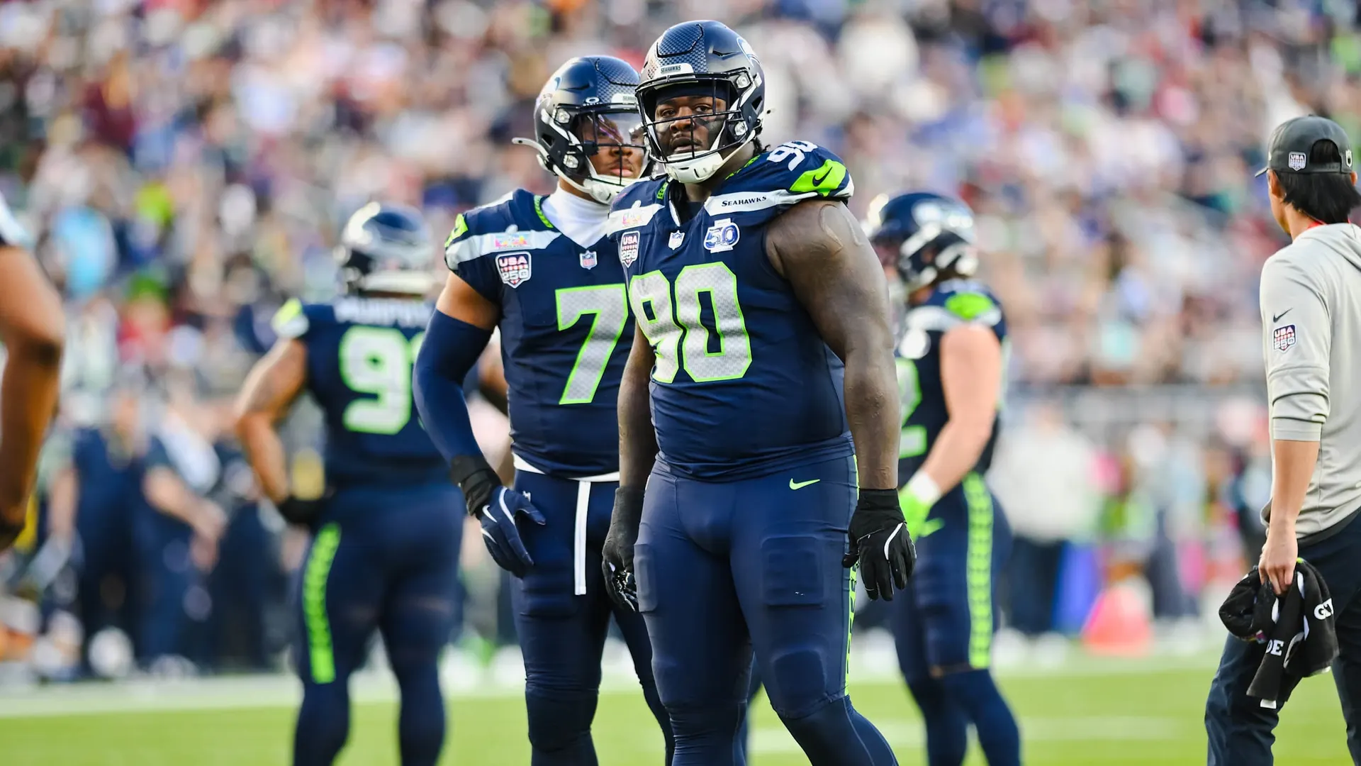 Seattle Seahawks vs. New England Patriots in Super Bowl LX on Sunday, February 8, 2026 at Levi's Stadium.