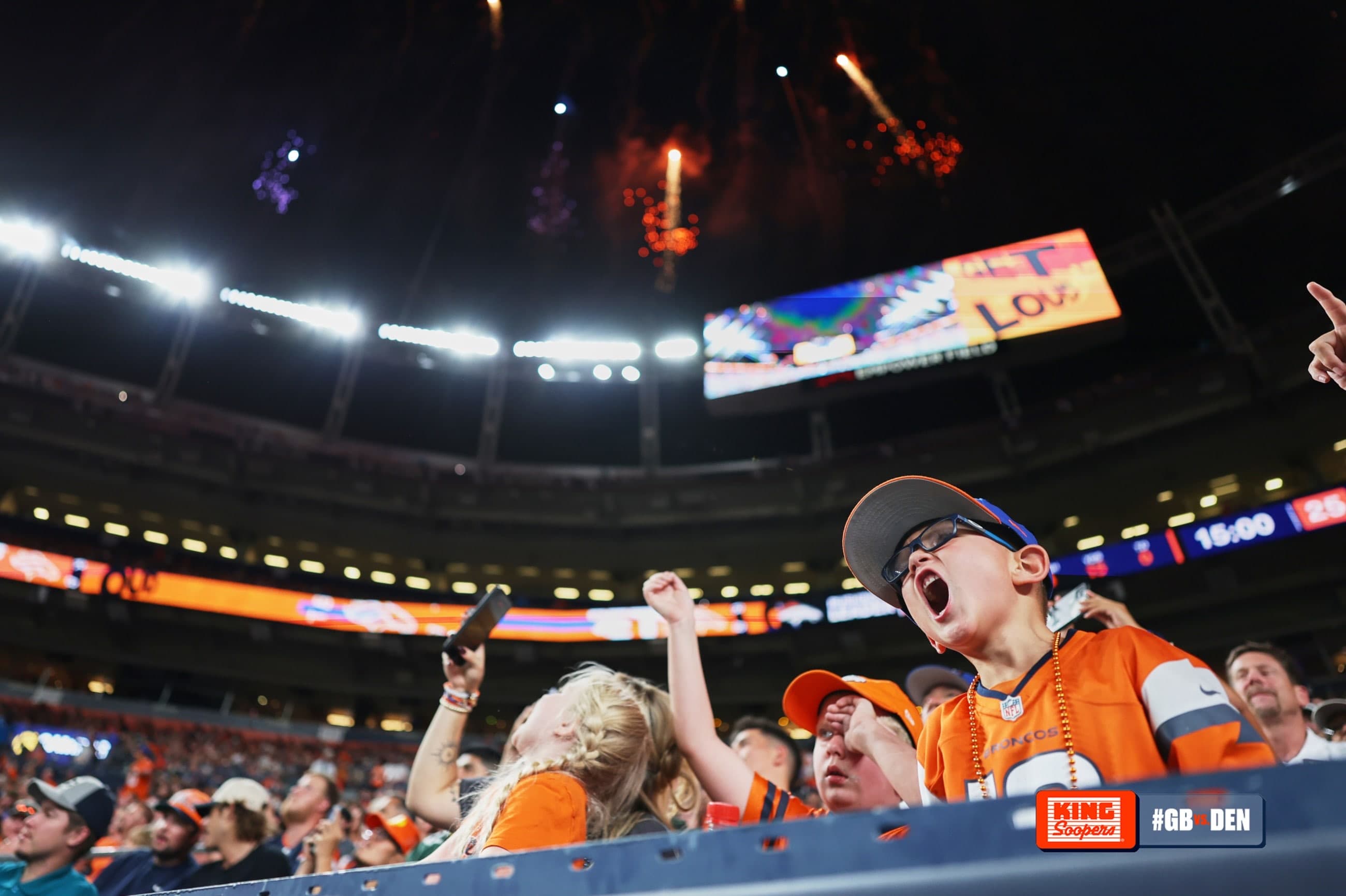 Fans during the Broncos' preseason Week 2 game against the Green Bay Packers at Empower Field at Mile High in Denver, Colorado on August 21, 2026. Photo by Ben Swanson / Denver Broncos