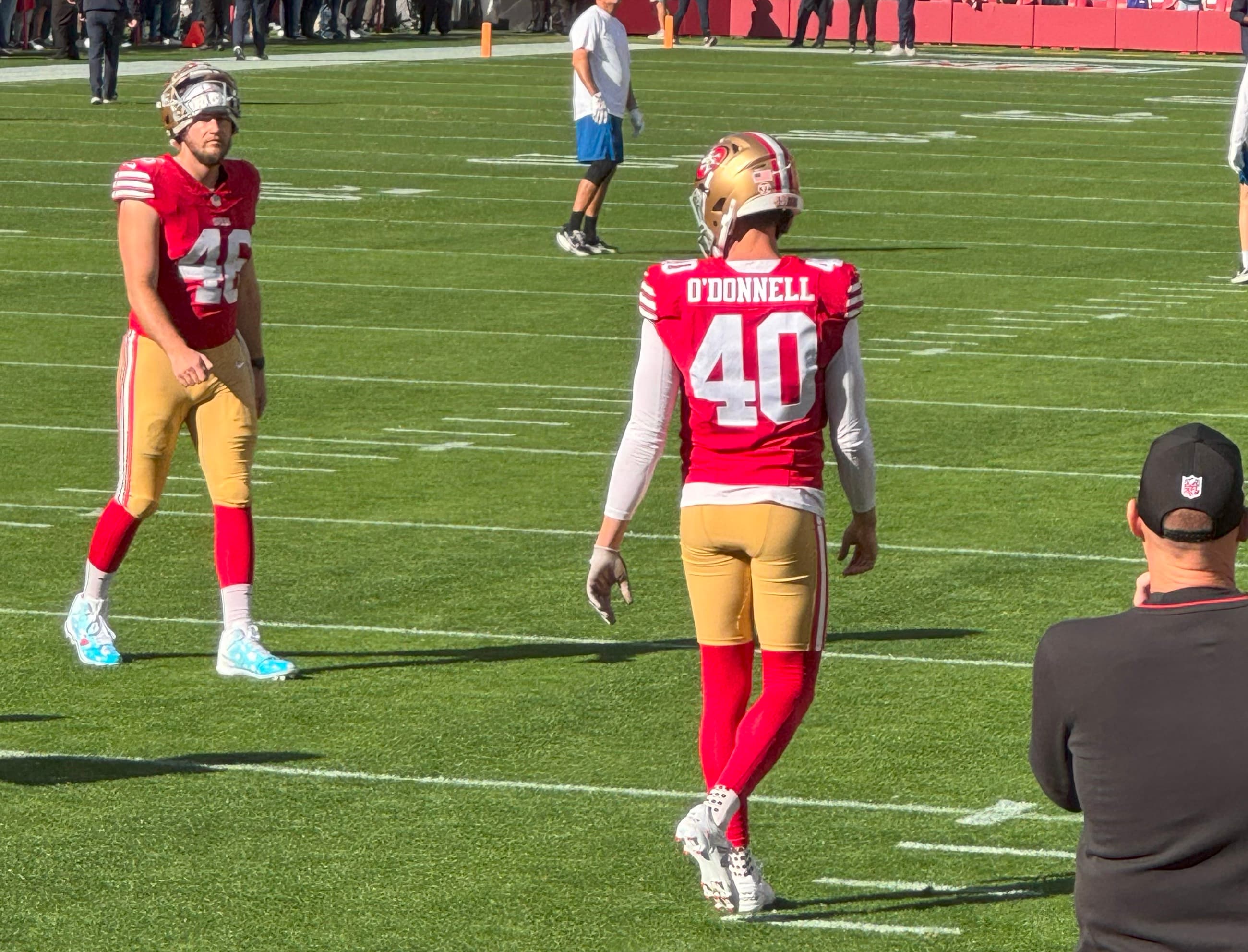 Taybor Pepper Pat O'Donnell 49ers Bears pre game 2024