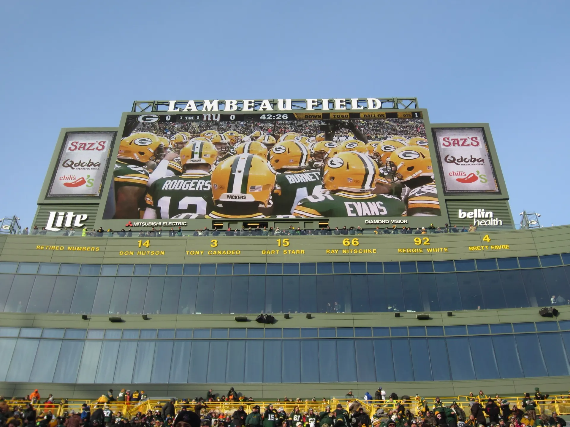 Packers Retired Numbers at Lambeau Field